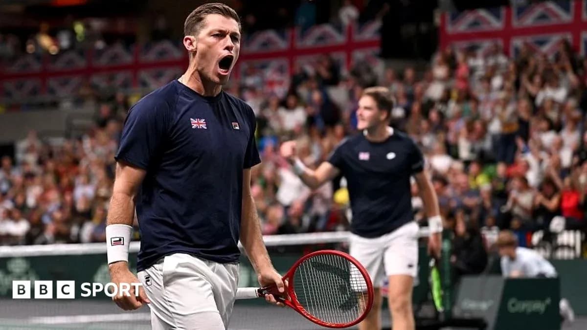 Player celebrating during a tennis match