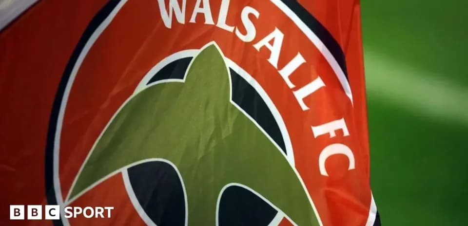 Walsall FC flag displayed on the field