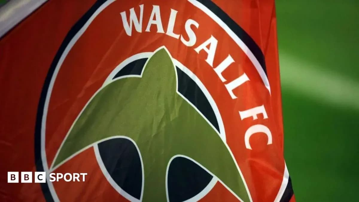Walsall FC flag displayed on the field