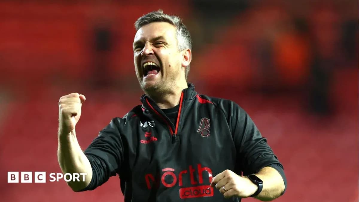 Coach celebrating passionately after a match victory