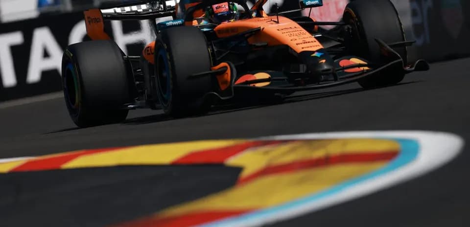 McLaren racing car on track during Formula 1 event