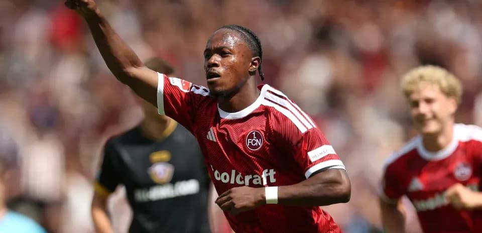 Player celebrating goal during a match