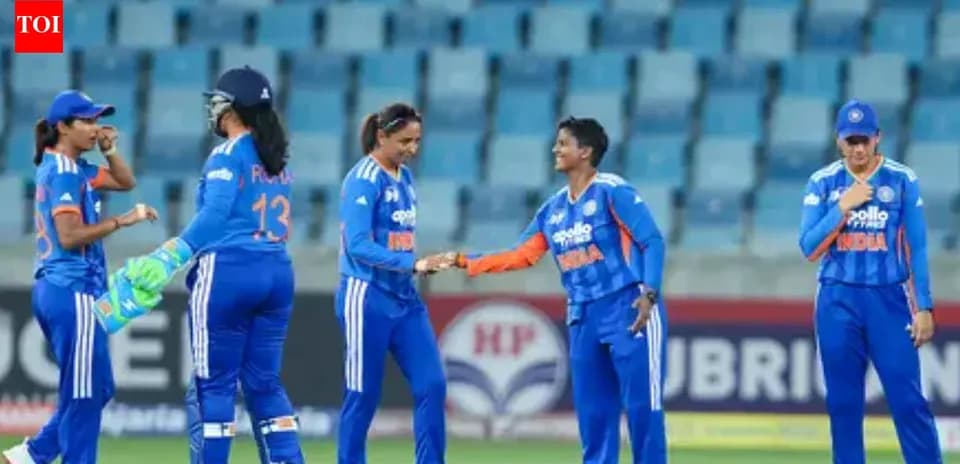 Indian women's cricket team celebrating a wicket