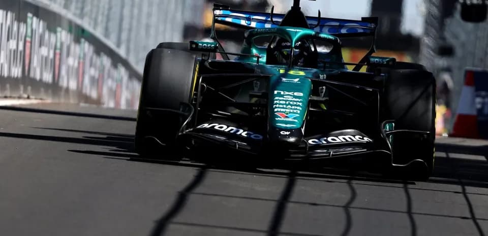 Formula 1 car racing on the track