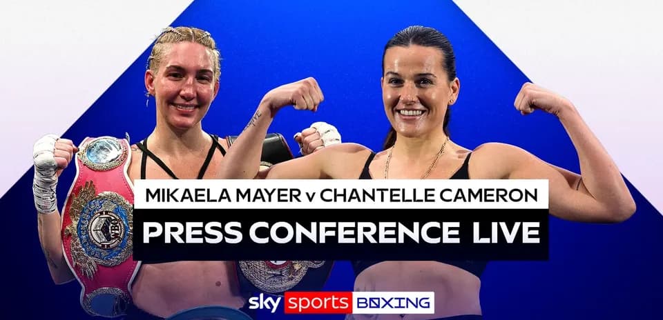 Mikaela Mayer and Chantelle Cameron at press conference