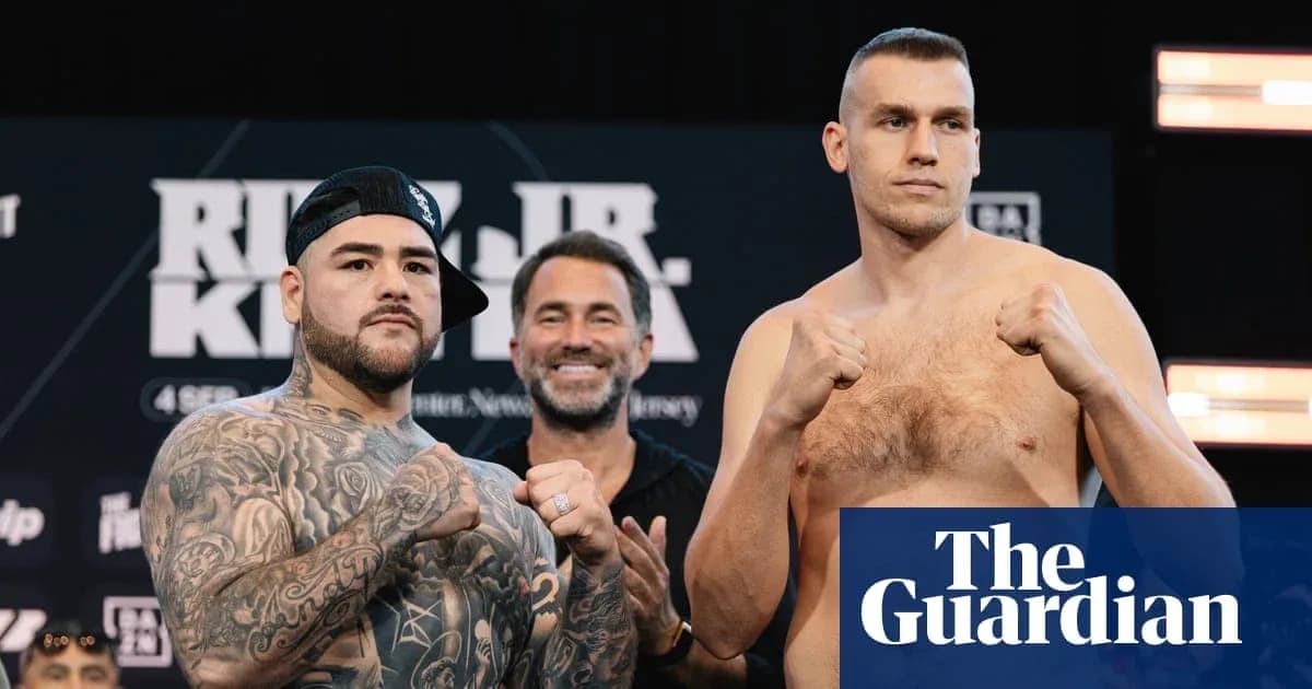 Boxers posing for weigh-in before match event