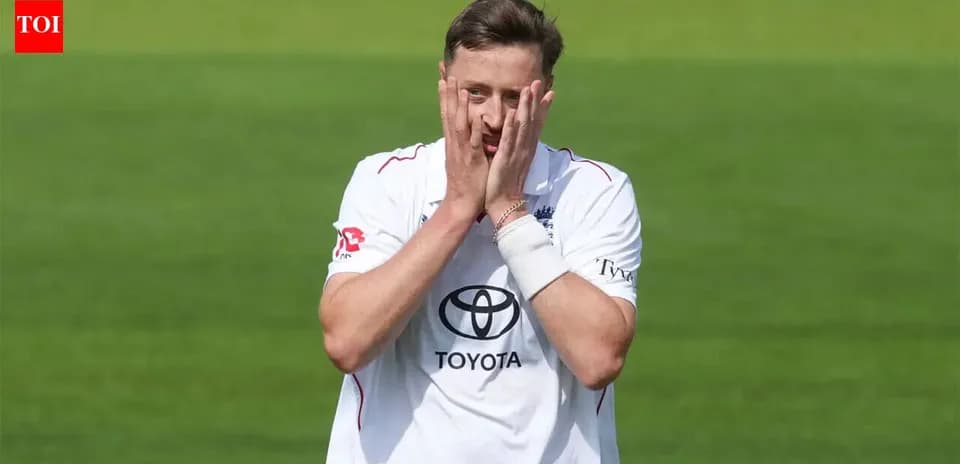 Cricketer expressing frustration on the field