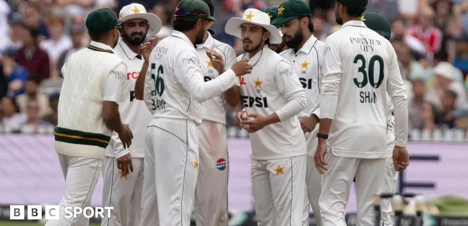 Pakistan cricket team celebrating during a match