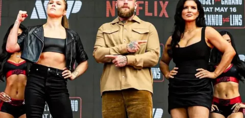 Ronda Rousey and Gina Carano at promotional event
