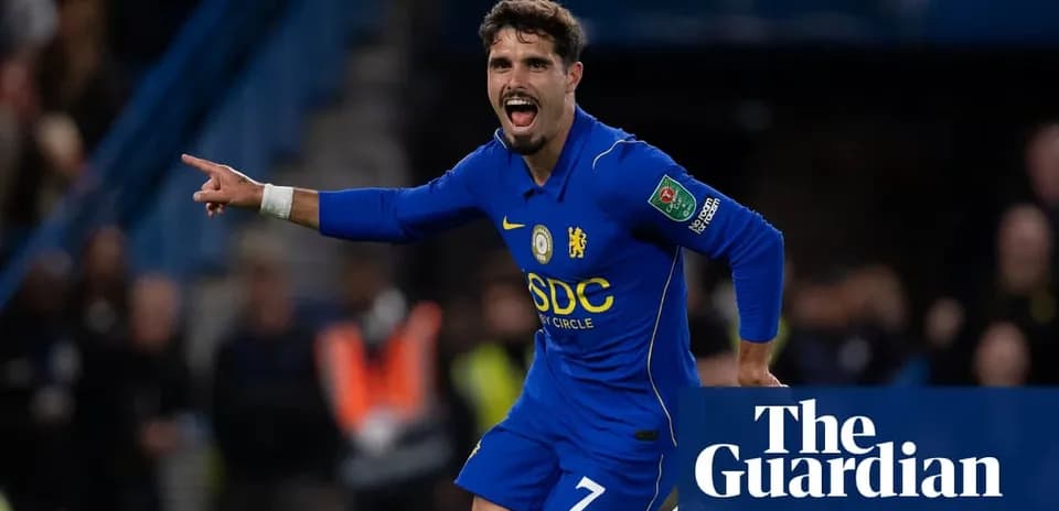 Player celebrating in Chelsea's blue kit during match