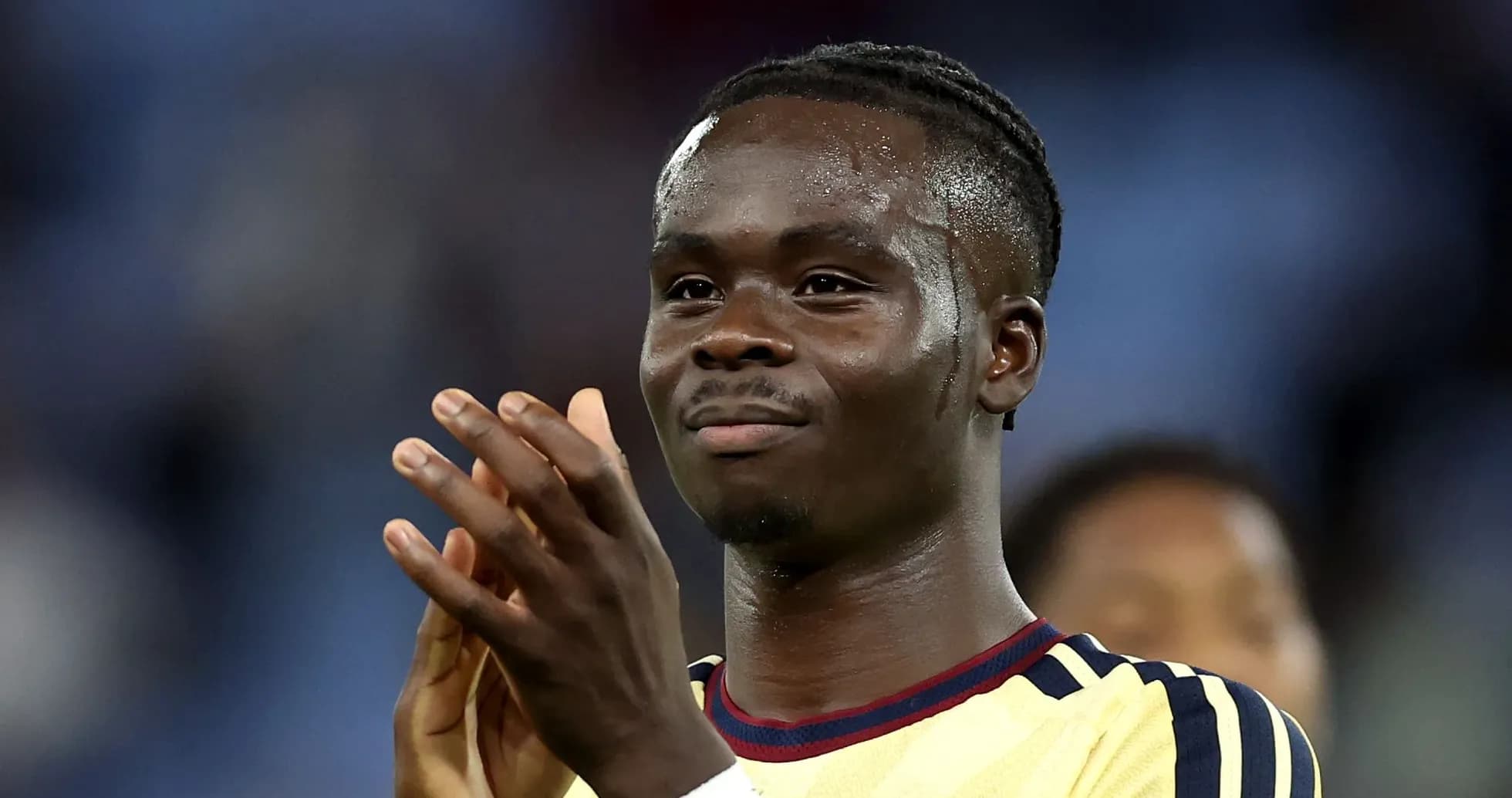Player applauding after a match performance