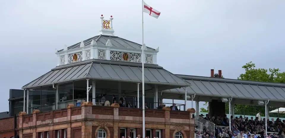 Grandstand at Lord's Cricket Ground with spectators