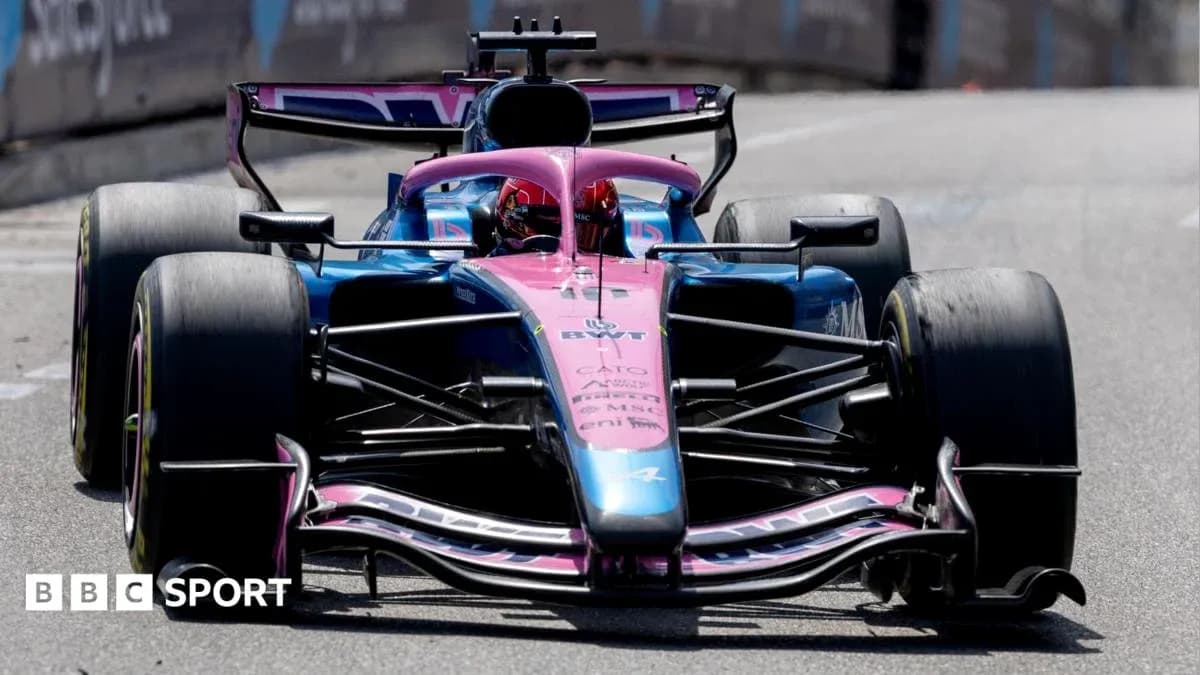 Racing car on track during Formula 1 event