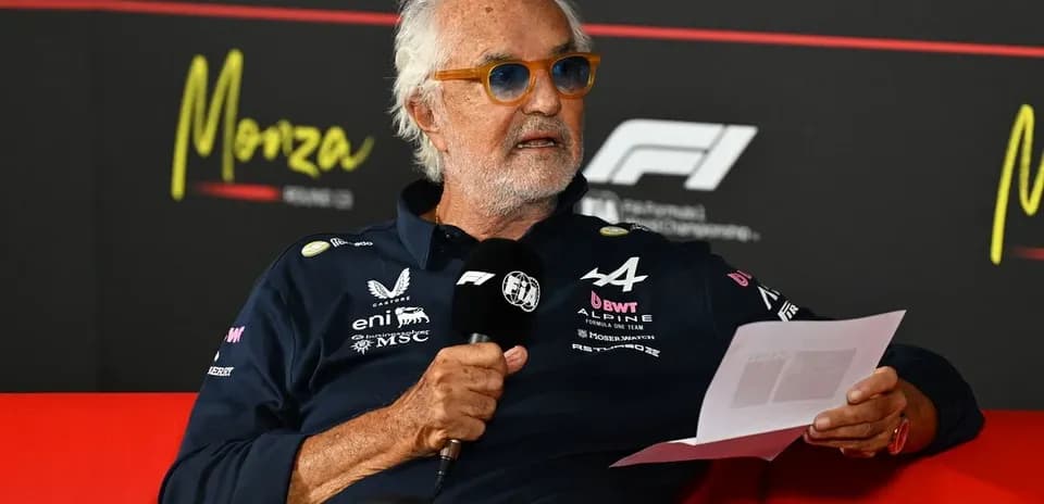 Team principal speaking at Monza press conference