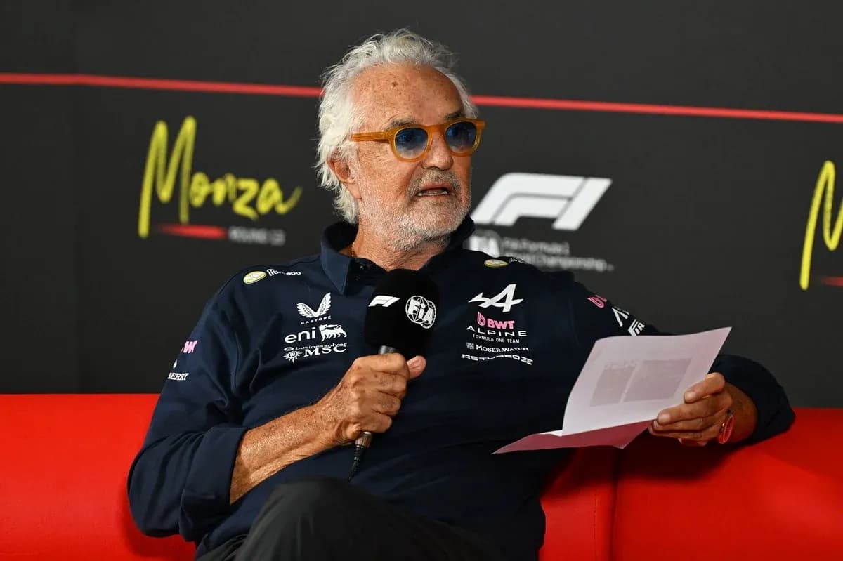 Team principal speaking at Monza press conference
