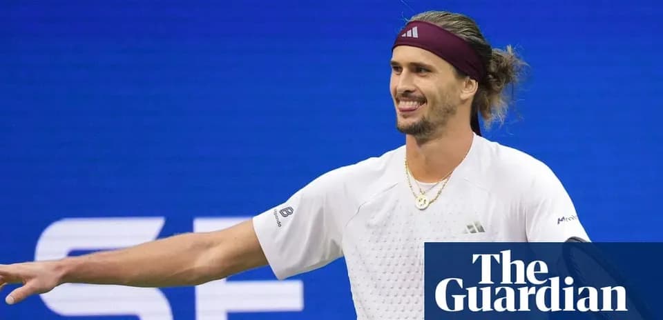 Tennis player celebrating during match at US Open