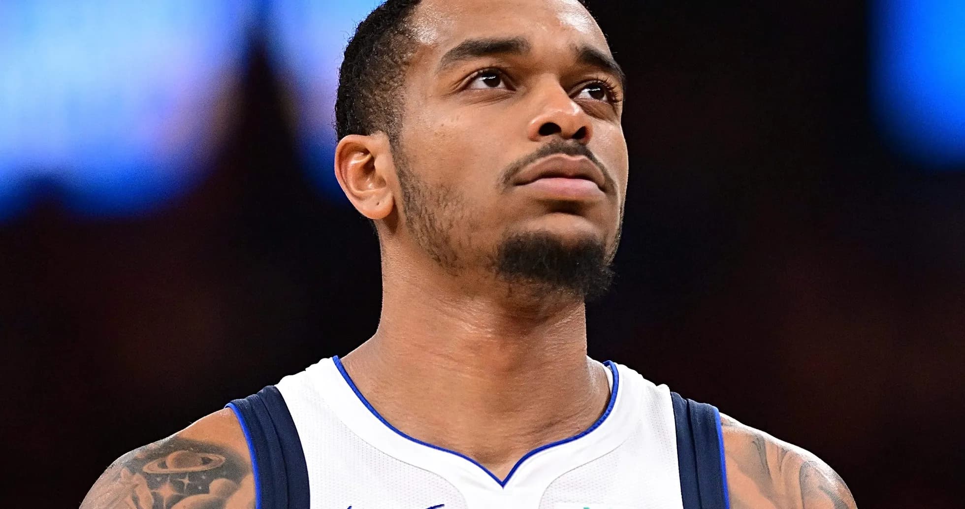 Player wearing Dallas jersey during game