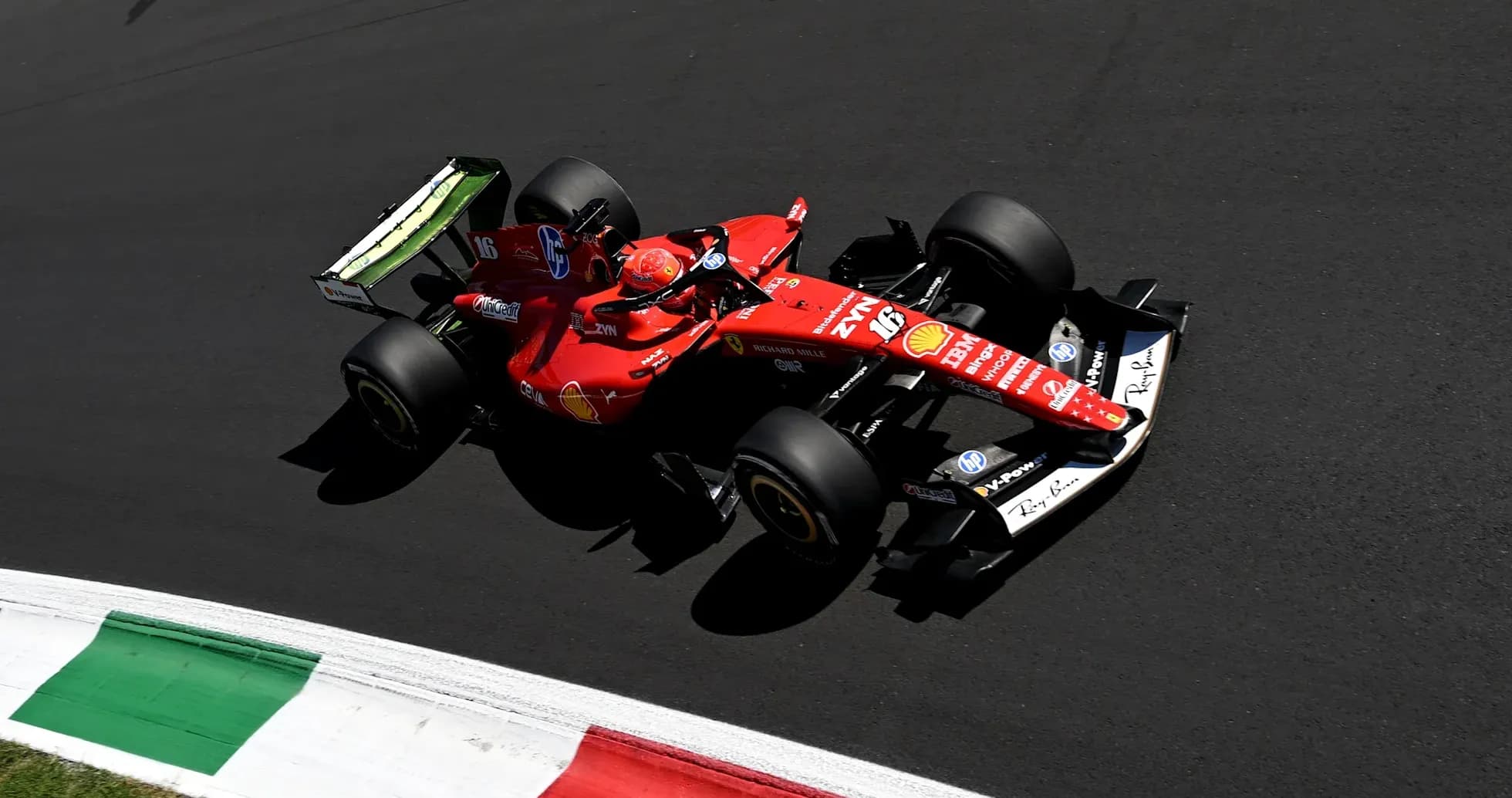 Ferrari car racing on track during Formula 1 event