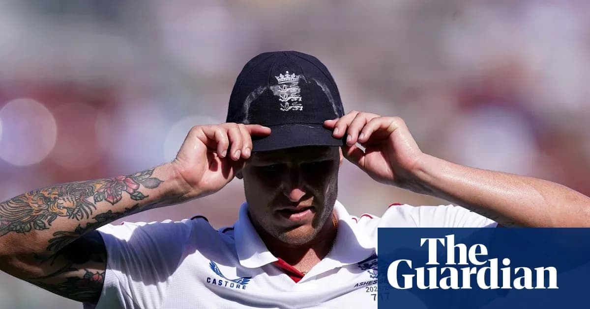 Cricketer adjusting cap during match on field
