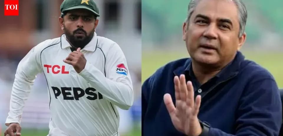 Babar Azam running in cricket gear; coach gesturing
