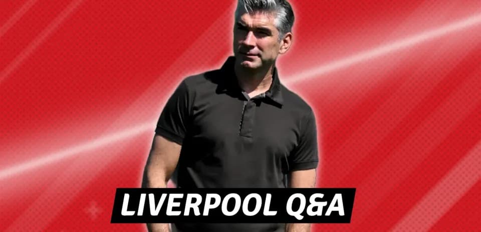 Person standing with Liverpool Q&A text overlay