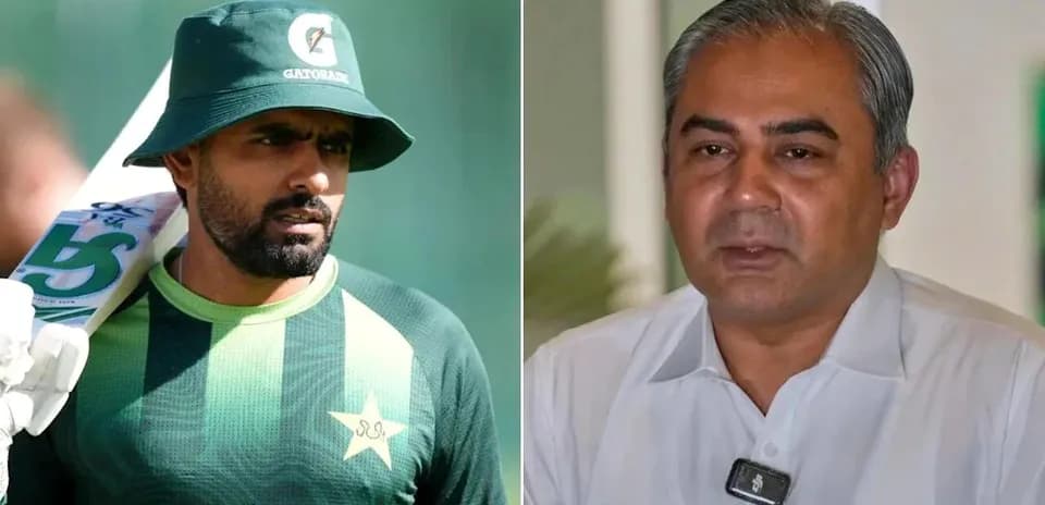 Cricketer and official during media interactions