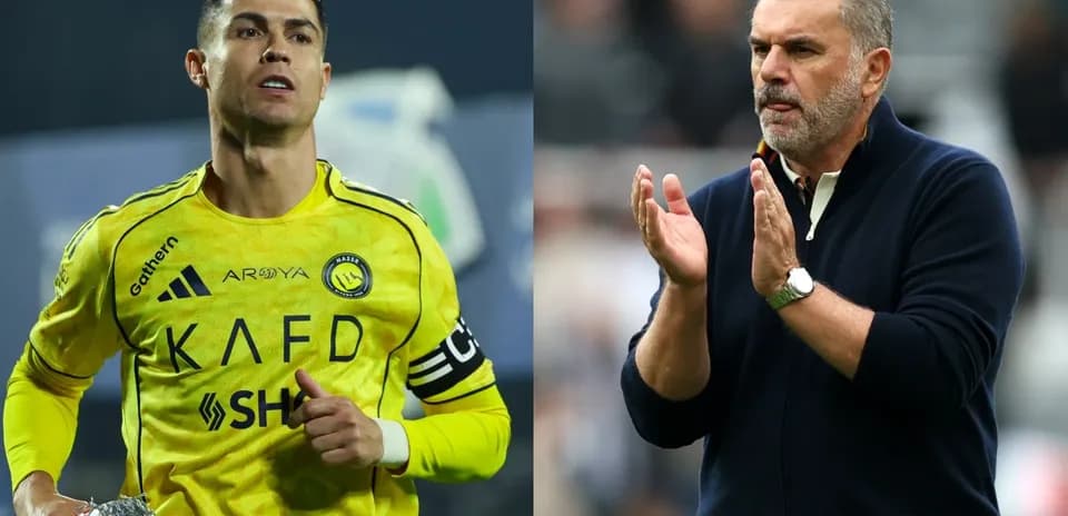 Cristiano Ronaldo and coach during match highlights