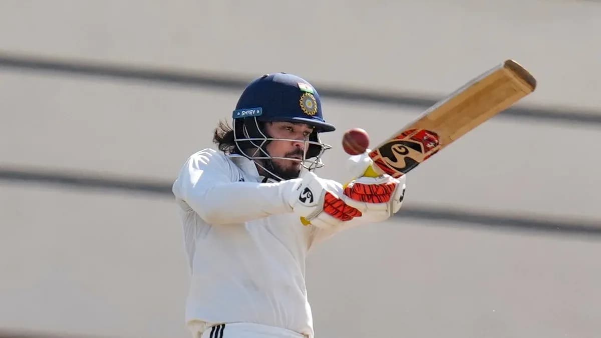 Batsman playing a shot during cricket match