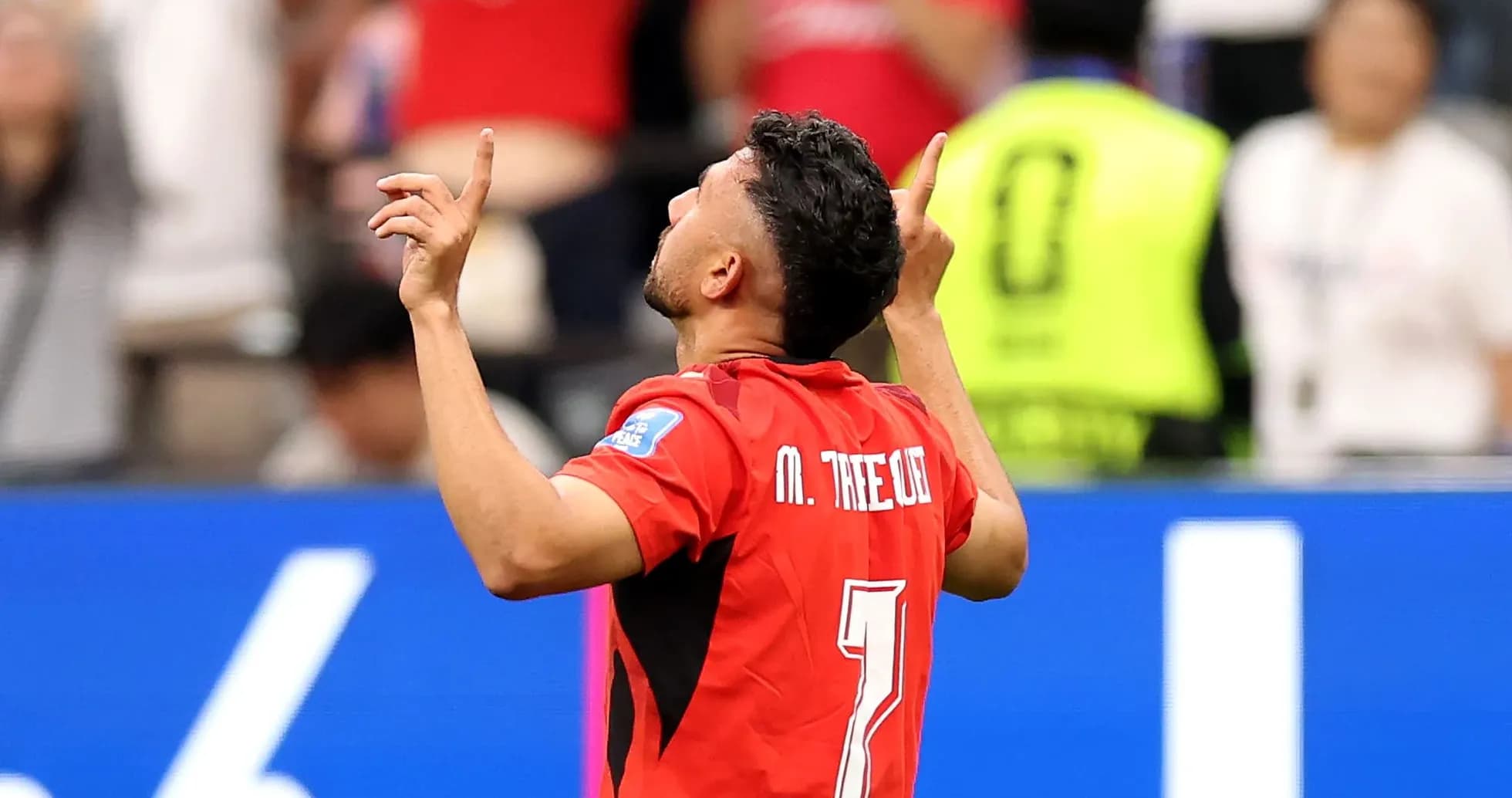 Player celebrating after scoring a goal