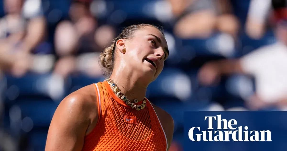 Tennis player reacting during a match on court