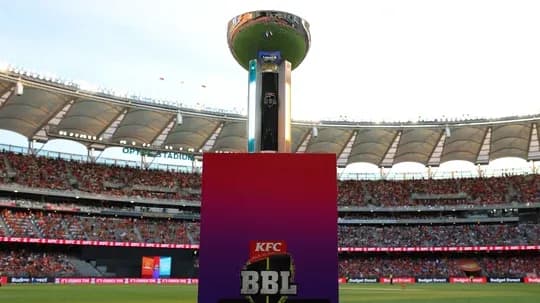 KFC BBL trophy displayed at stadium