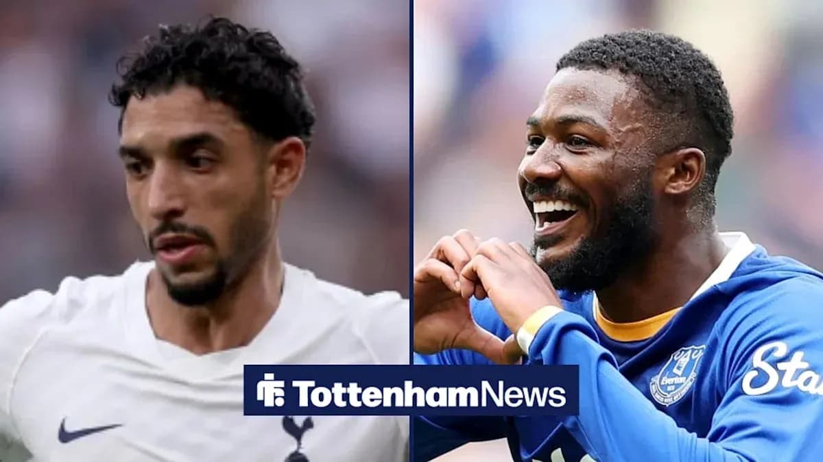 Two football players from Tottenham and Everton