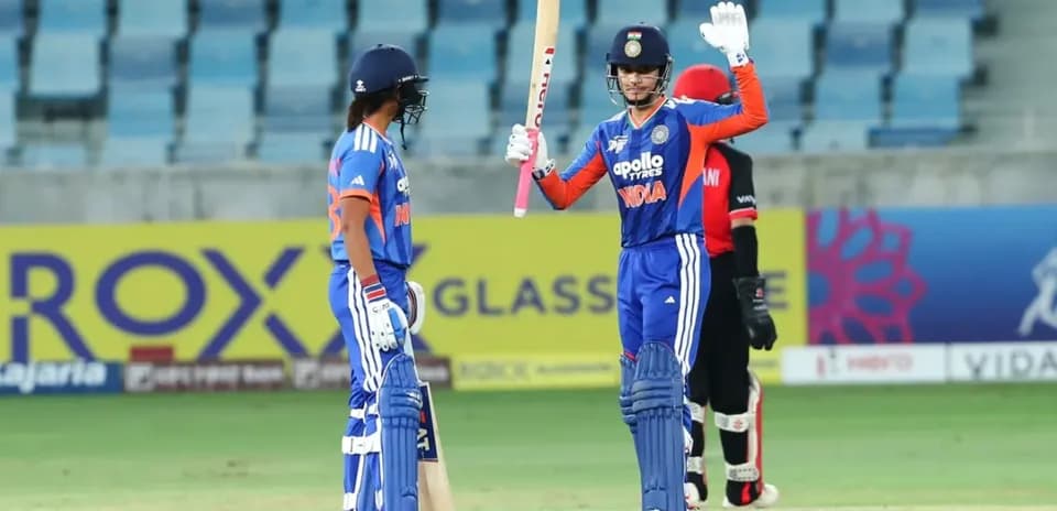 Batsman celebrating after scoring runs in cricket match