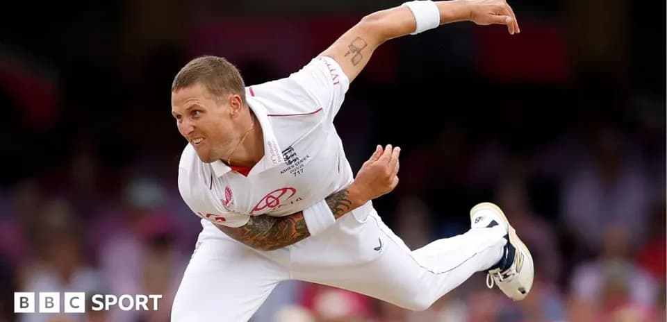 Cricketer delivering a ball during a match