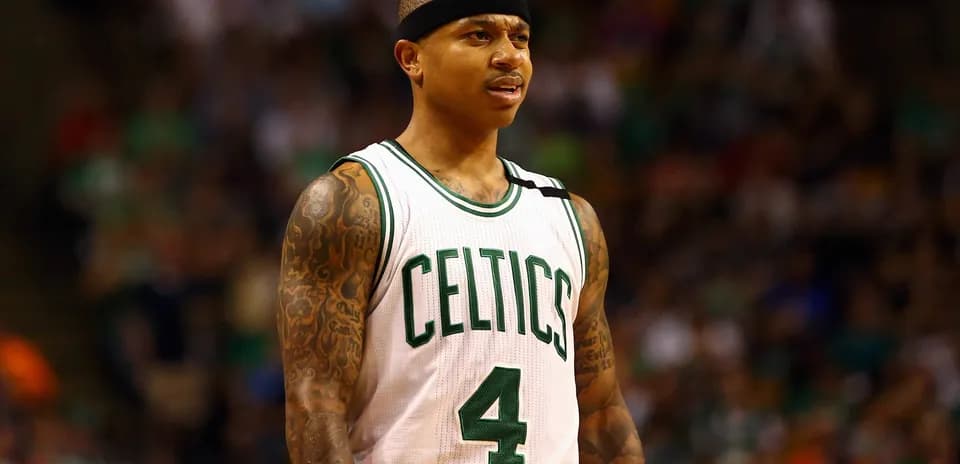 Player in Celtics jersey during basketball game