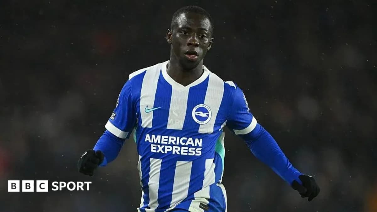 Player celebrating during a football match for Brighton