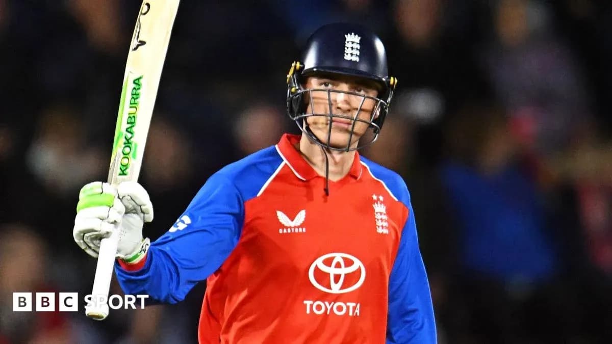 Cricketer celebrating with bat during match