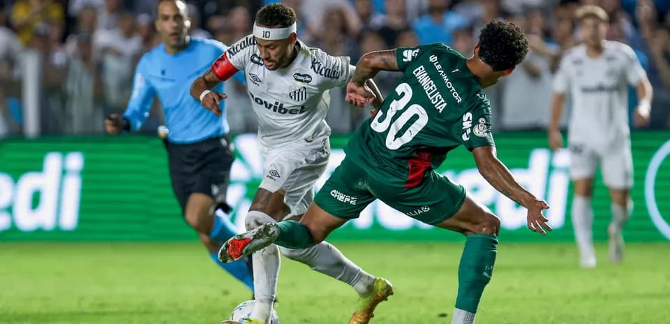 Player attempting to evade tackle during match
