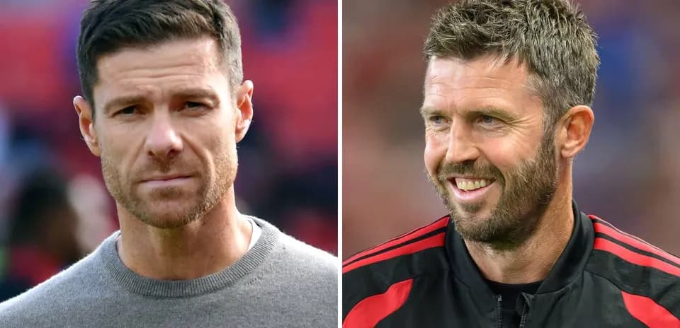 Two football coaches posing for portraits