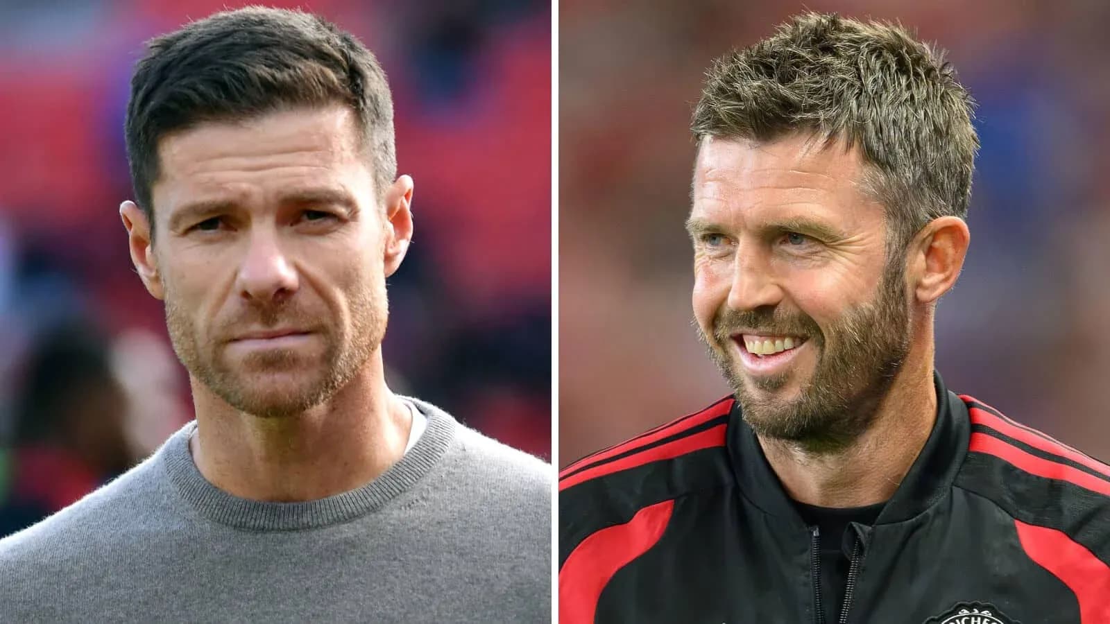 Two football coaches posing for portraits