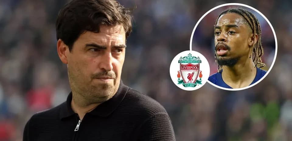 Coach with Liverpool logo and player image overlay