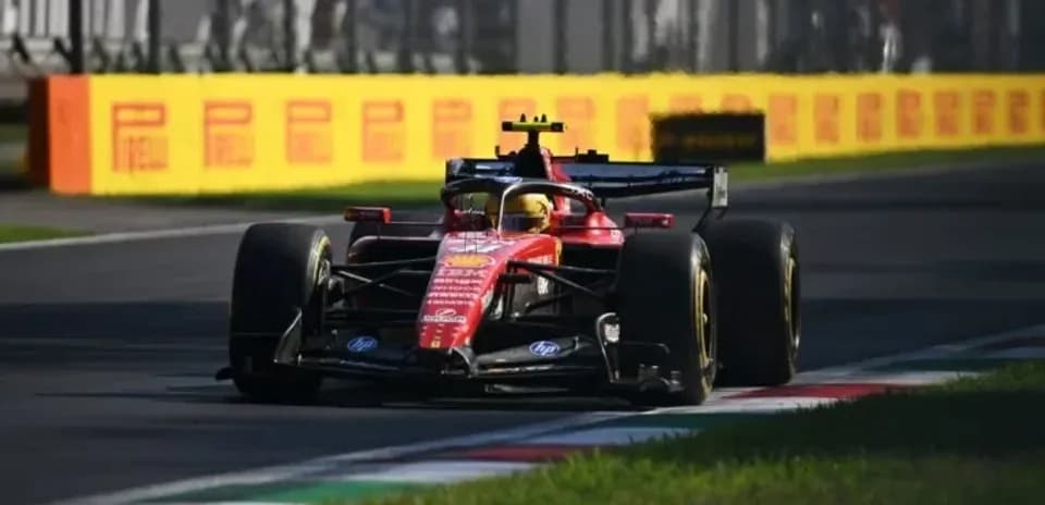 Ferrari racing car on track at Monza