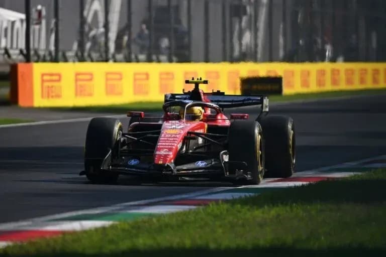 Ferrari racing car on track at Monza