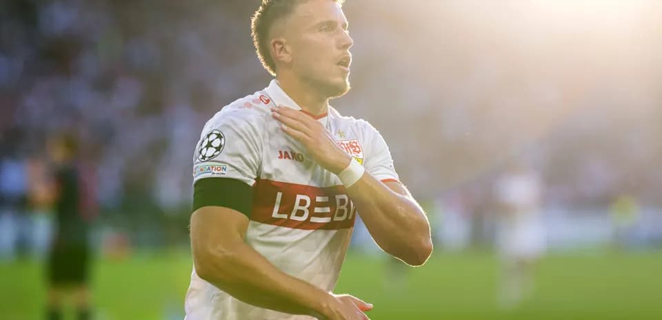 Player celebrating after scoring a goal in match