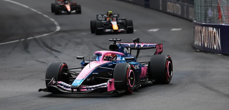 Formula 1 car racing on track during competition