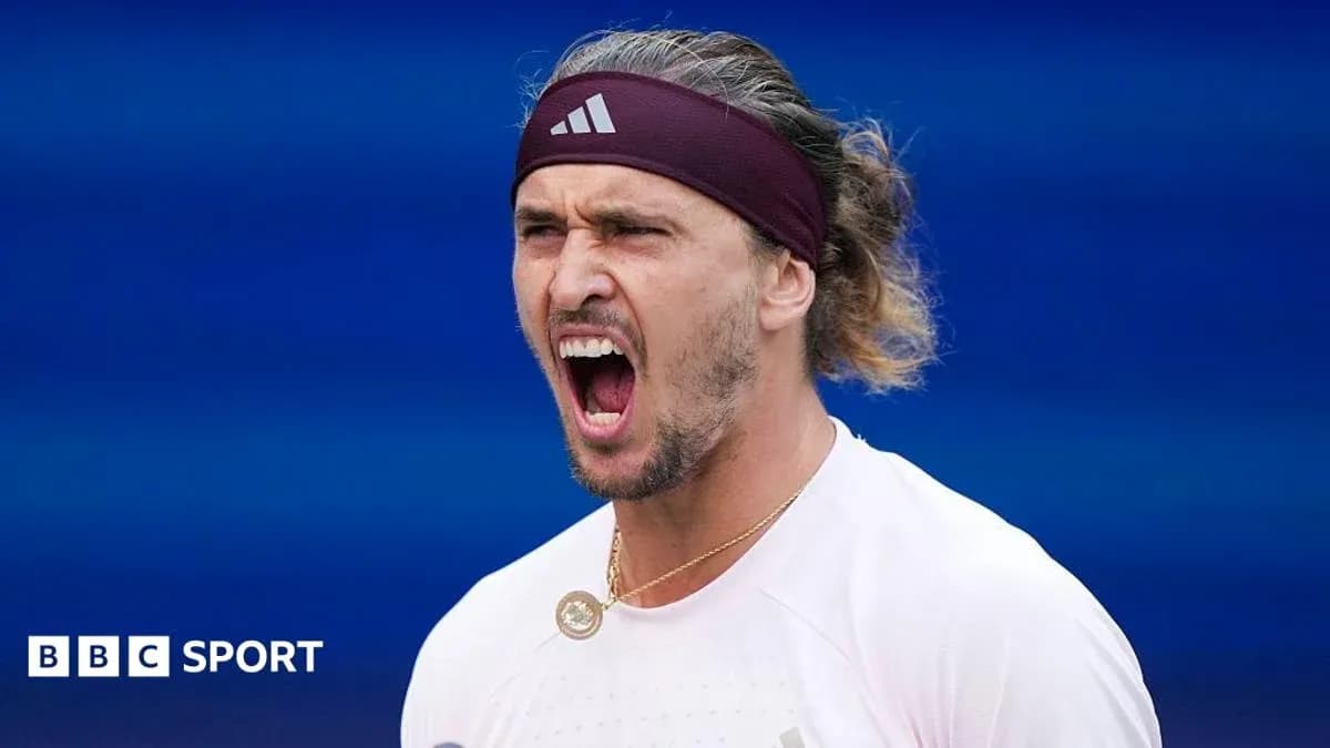 Tennis player celebrating during a match