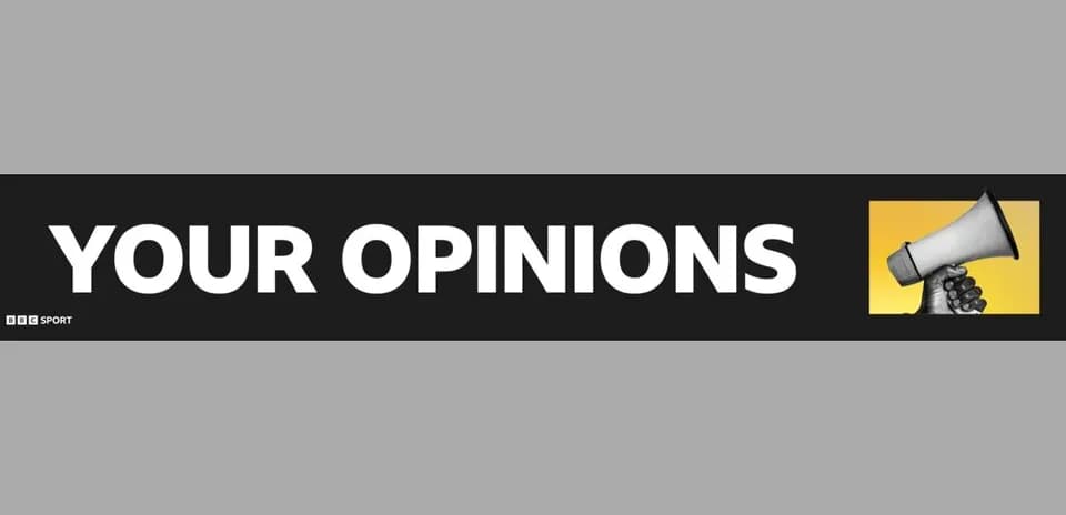 Banner with text 'YOUR OPINIONS' and megaphone graphic