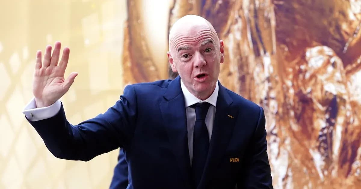 FIFA president speaking at an event