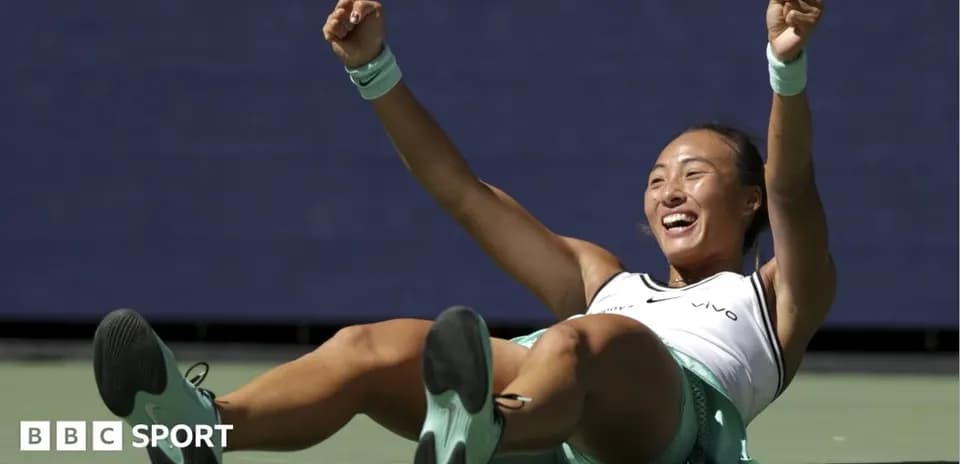 Player celebrating victory on the tennis court