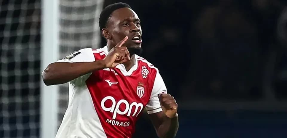 Monaco player celebrating a goal on the field